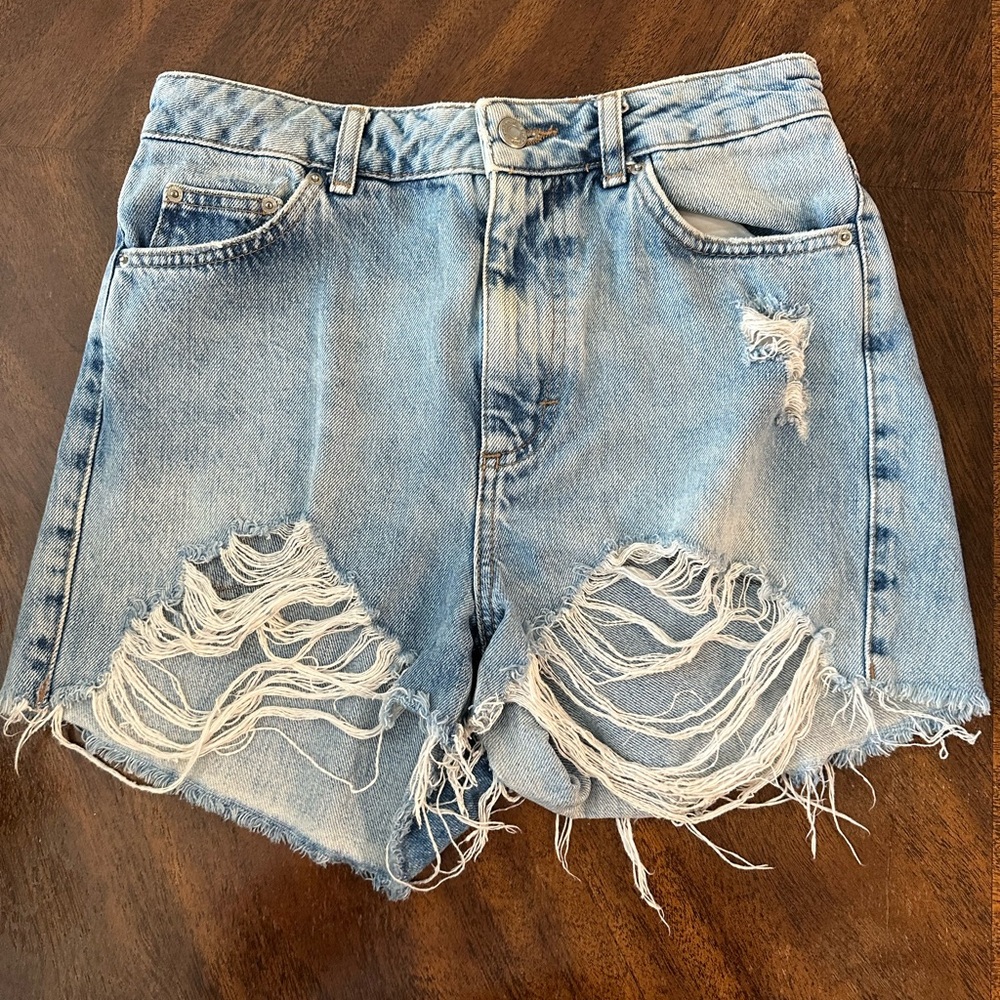 Topshop mom denim shorts